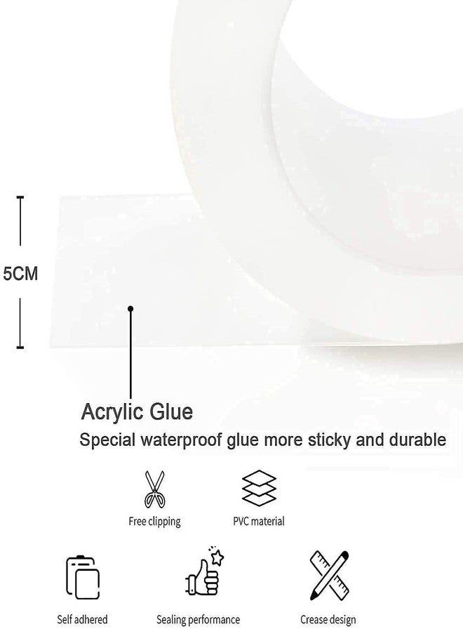 ZIXAD Caulk Tape Transparent Acrylic Waterproof Self-Adhesive Tape for Kitchen Sink Corner Line Sticking Strip Sealing Caulking Strip for Kitchen Sink Bathtub Bathroom Shower Toilet Clear(3cmX5m) - Image 4